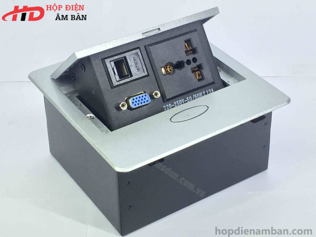 HỘP ĐIỆN ÂM BÀN NHÔM HD-MD137-E